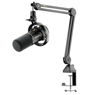 MAONO PD200WS Hybrid Vezeték Nélküli Podcast Mikrofon RGB + Tartókar Kit - Fekete