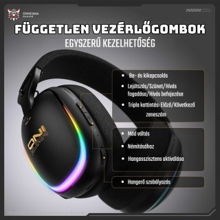 Onikuma GT805 4-Mode Vezeték Nélküli Gamer Headset