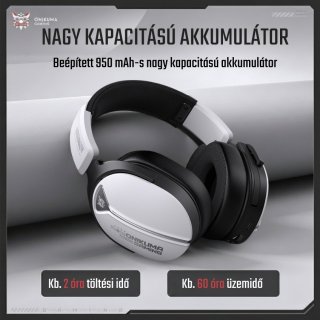 Onikuma GT887 4-Mode Vezeték Nélküli Gamer Headset - Fehér