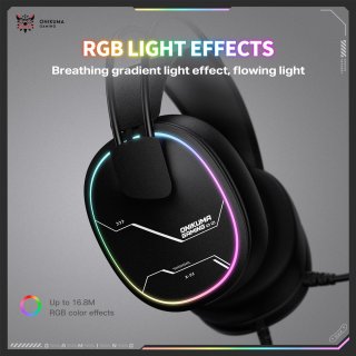 Onikuma X91 RGB Gaming Fejhallgató - Fekete