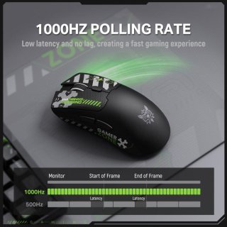 Onikuma DM01 Tri-Mode Vezeték Nélküli Gamer Egér - Fekete