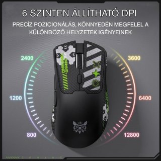 Onikuma DM01 Tri-Mode Vezeték Nélküli Gamer Egér - Fekete