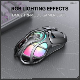 Onikuma DM02 Tri-Mode Vezeték Nélküli Gamer Egér - Szürke