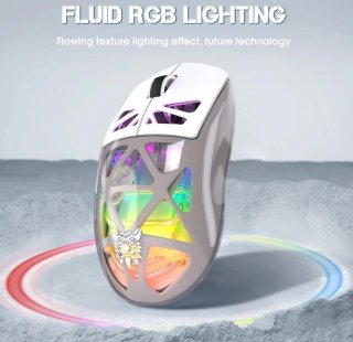 Onikuma CW930 Tri-Mode Vezeték Nélküli Gamer Egér - Fehér