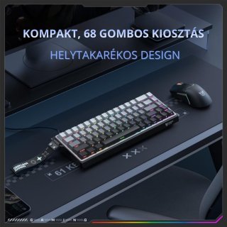 Onikuma G69 Magnetic Switch Gamer Billentyűzet - Fekete