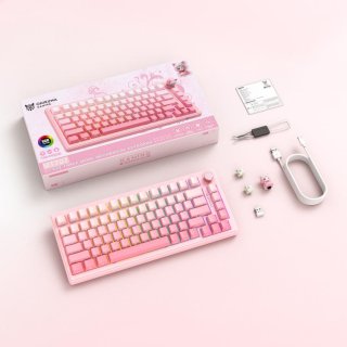 Onikuma MT707 Tri-Mode Vezeték Nélküli Mechanikus Gamer Billentyűzet - Pink
