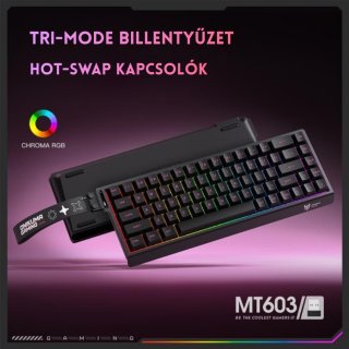 Onikuma MT603 Tri-Mode Vezeték Nélküli Magnetic Switch Mechanikus Gamer Billentyűzet