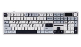 AULA F108 PRO Tri-Mode Vezeték Nélküli Mechanikus Gamer Billentyűzet - Fehér-Kék