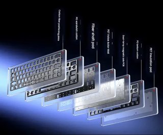 AULA AG60 PRO eSport Magnetic Switch Mechanikus Gamer Billentyűzet - Fekete-Átlátszó