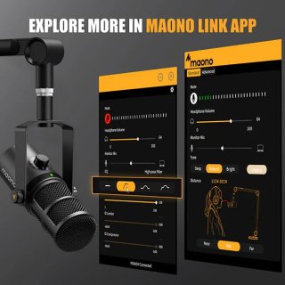 MAONO PD400X USB/XLR Dynamic Streamer/Podcast Mikrofon - Fekete