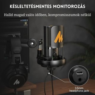 MAONO PM450S USB Streamer/Gamer Mikrofon Kit RGB - Fekete