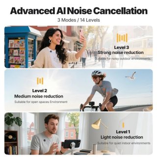 MAONO Wave T5 Csiptethető Vezeték Nélküli Zajszűrős Mikrofon Kit