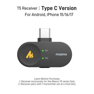 MAONO Wave T5 Csiptethető Vezeték Nélküli Zajszűrős Mikrofon Kit