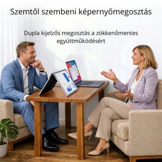 Arzopa E1 Dual Screen Összecsukható Két Kijelzős Hordozható Monitor - 15,6"