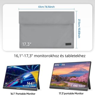 Arzopa Védőtok 17.3" Hordozható Monitorhoz