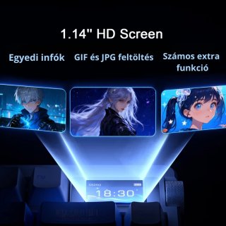 AULA NOVA 75 Vezeték Nélküli Mechanikus Gamer Billentyűzet - Fehér