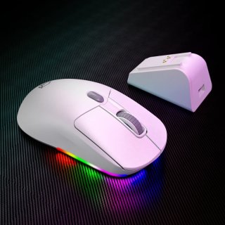 Meetion GW38 Tri-Mode Vezeték Nélküli Gamer Egér Dokkolóval - Fehér