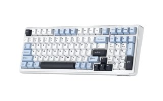 AULA F99 Vezeték Nélküli Mechanikus Gamer Billentyűzet - Fehér-Kék