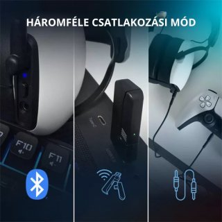 Spirit of Gamer MIC-XH1400 Tri-Mode Vezeték Nélküli Gamer Fejhallgató 7.1