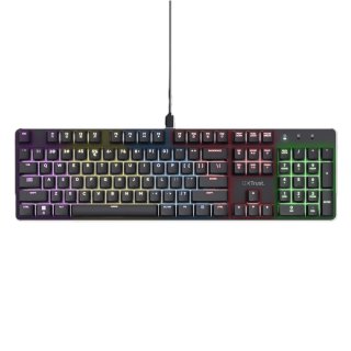Trust GXT871 Zora Mechanikus Gamer Billentyűzet - Angol Kiosztás!