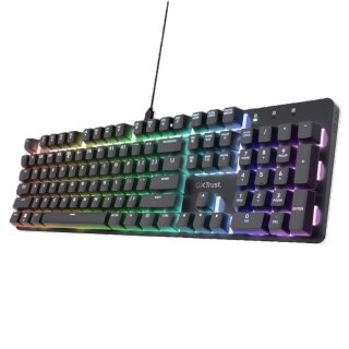 Trust GXT871 Zora Mechanikus Gamer Billentyűzet - Angol Kiosztás!