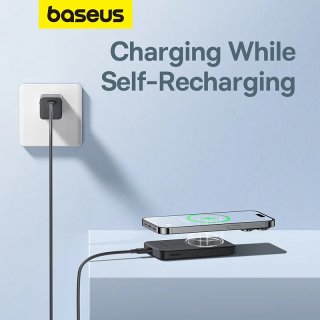Baseus Magnetic Mini MagSafe Vezeték Nélküli Gyorstöltő Powerbank 5000mAh 20W - Fekete