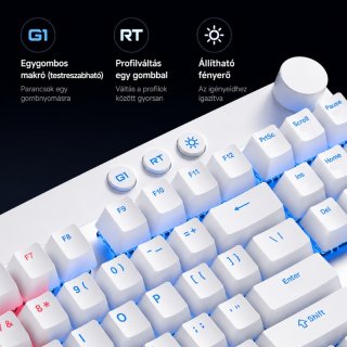 MCHOSE Mix 87 Hall Effect Magnetic Switch Mechanikus Gamer Billentyűzet 8K