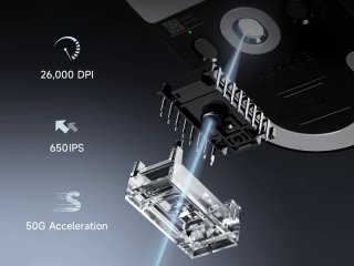 MCHOSE A5 V3 Ultra Light Tri-Mode 8K Vezeték Nélküli Gamer Egér