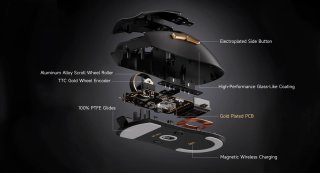 MCHOSE K7 Ultra Tri-Mode 8K Vezeték Nélküli Gamer Egér + Magnetic Dock
