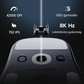 MCHOSE A7 V2 Ultra Tri-Mode 8K Vezeték Nélküli Gamer Egér