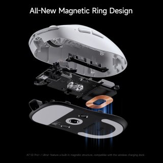 MCHOSE A7 V2 Ultra Plus Tri-Mode 8K Vezeték Nélküli Gamer Egér + Magnetic Dock