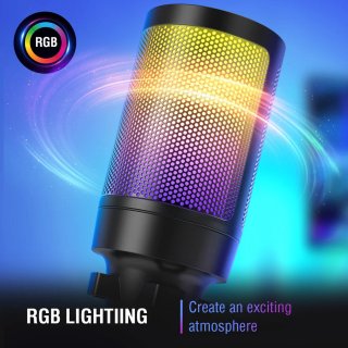 Fifine A6V Ampligame kondenzátoros mikrofon, fekete