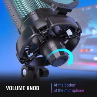 Fifine A6V Ampligame kondenzátoros mikrofon, fekete