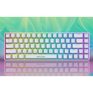 Fifine GK1W 65% RGB mechanikus gamer billentyűzet, fehér