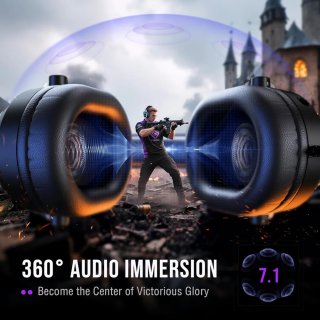 Fifine H13 vezetékes gamer headset 7.1 fekete
