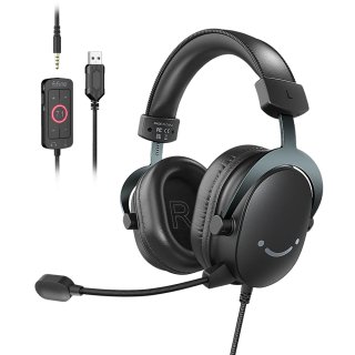 Fifine H9 7.1 Surround Sound Gaming Headset, fekete