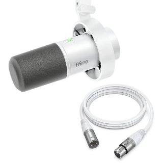 Fifine K688W USB/XLR dinamikus mikrofon, fehér