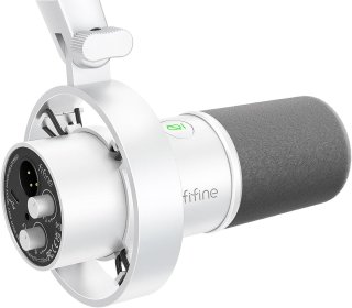 Fifine K688W USB/XLR dinamikus mikrofon, fehér