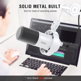 Fifine K688W USB/XLR dinamikus mikrofon, fehér