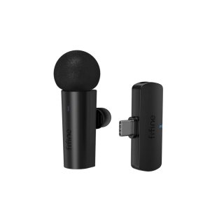 Fifine M6 USB-C vezeték nélküli nyakkendő mikrofon (fekete)