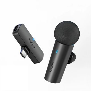 Fifine M6 USB-C vezeték nélküli nyakkendő mikrofon (fekete)