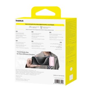 Baseus Compact Power Bank 5000mAh rózsaszín