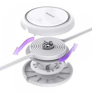 Baseus Free2Draw Mini behúzós USB-C kábel, 100W, 1m, fehér