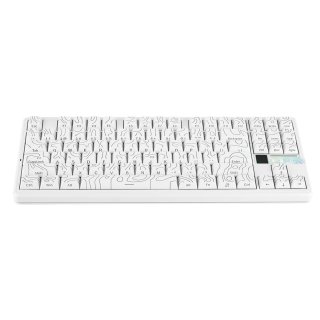 AULA F87 PRO V2 Vezeték Nélküli Mechanikus Gamer Billentyűzet - Fehér Contour