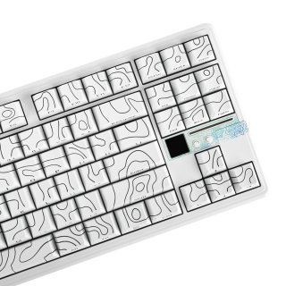 AULA F87 PRO V2 Vezeték Nélküli Mechanikus Gamer Billentyűzet - Fehér Contour
