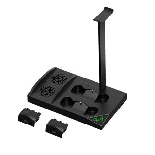IPega XBS013 Xbox Series S Multifunkciós Állvány RGB + 2 db 1400mAh Akkumulátor