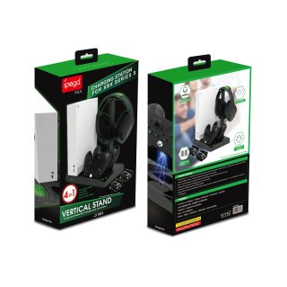 IPega XBS013 Xbox Series S Multifunkciós Állvány RGB + 2 db 1400mAh Akkumulátor