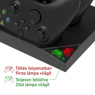 IPega XBS013 Xbox Series S Multifunkciós Állvány RGB + 2 db 1400mAh Akkumulátor