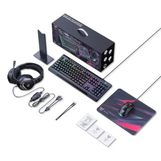 Onikuma TZ5008 5 az 1-ben Gamer csomag - Fekete