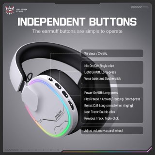 Onikuma GT836 4-Mode Vezeték Nélküli Gamer Headset
